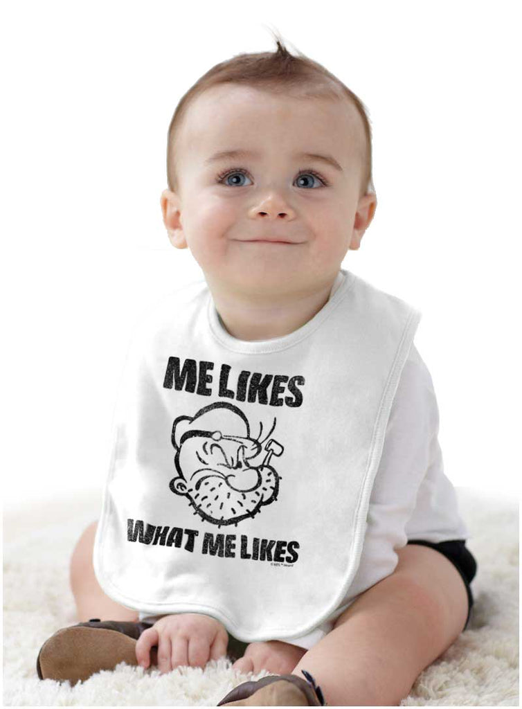 What Me Likes Infant Baby Bib-Direct To Garment Print-Brisco Baby