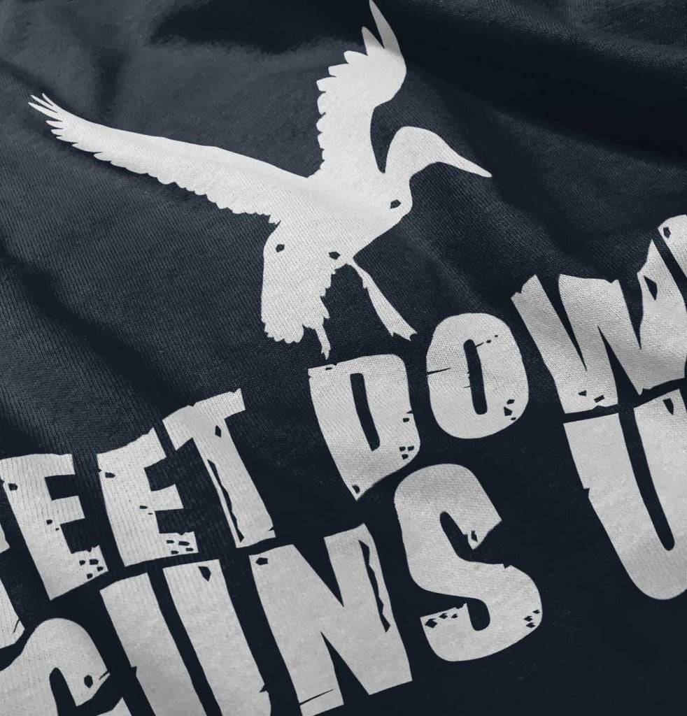 Feet Down Guns Up Duck Romper Bodysuit-Direct To Garment Print-Brisco Baby