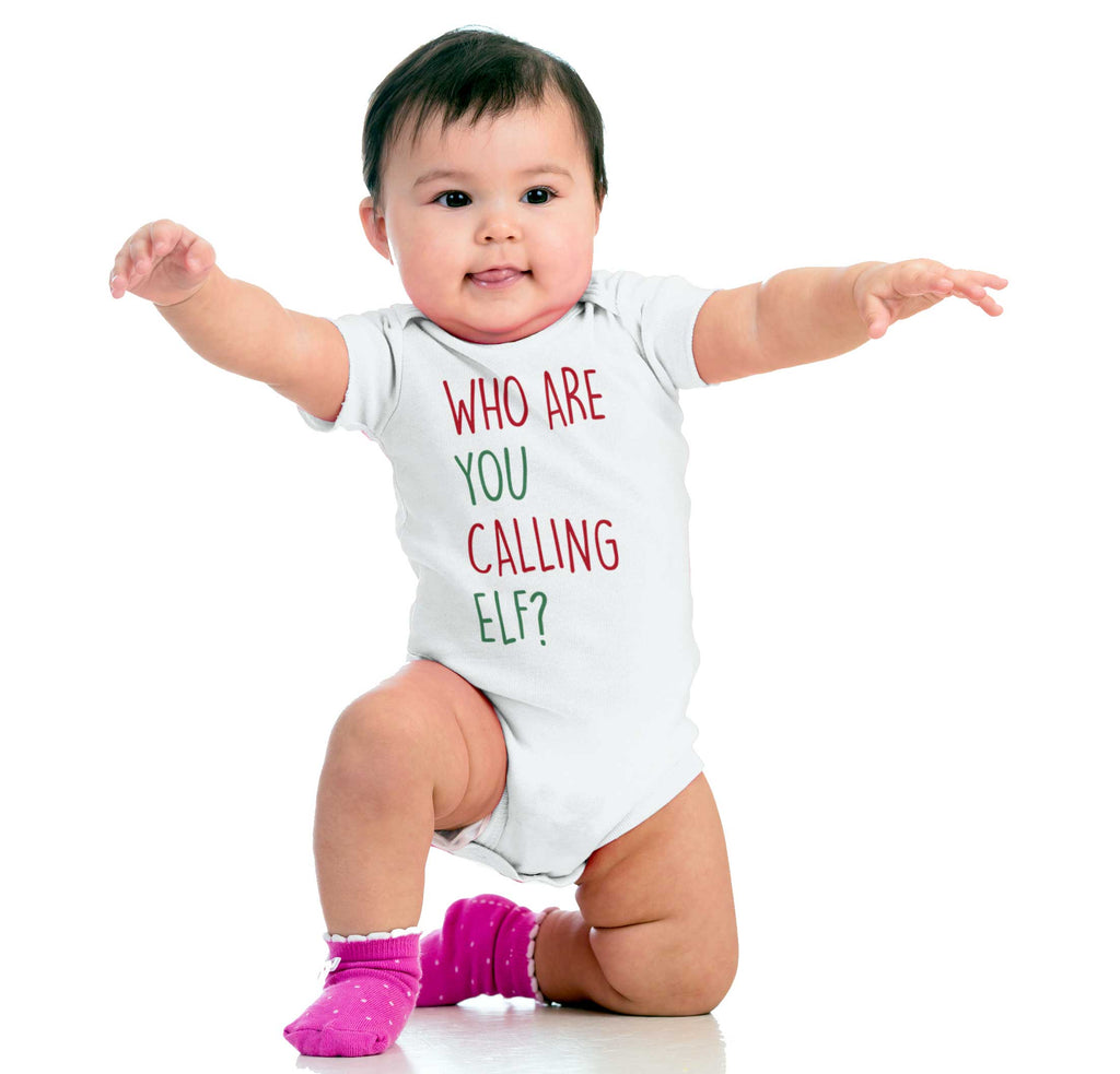 Who Are You Calling Elf? Romper Bodysuit-Direct To Garment Print-Brisco Baby