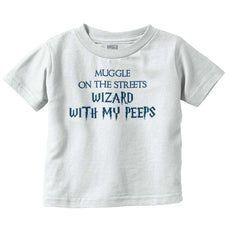 Wizard With My Peeps Infant Toddler T Shirt-Direct To Garment Print-Brisco Baby