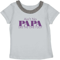 No Papa Like Me Toddler Ruffled Trim T-Shirt-Direct To Garment Print-Brisco Baby
