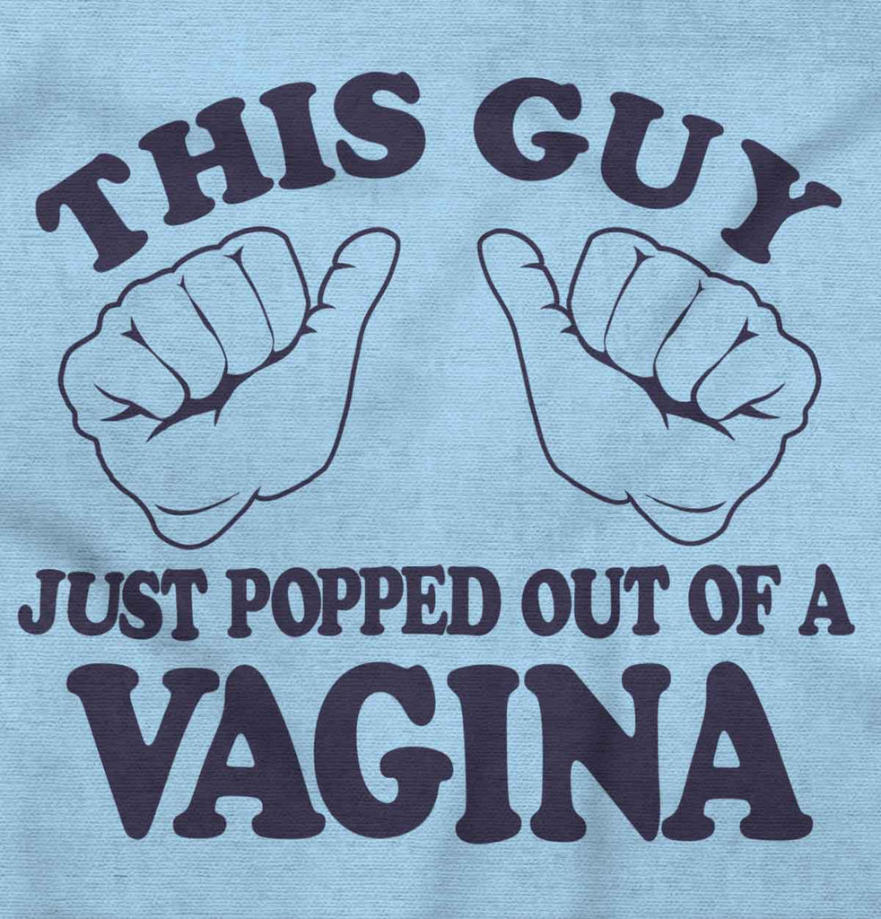 Popped Out of Vagina Infant Baby Bib-Direct To Garment Print-Brisco Baby