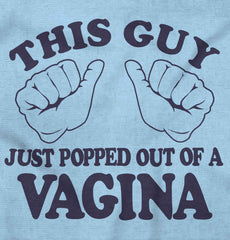 Popped Out of Vagina Infant Baby Bib-Direct To Garment Print-Brisco Baby