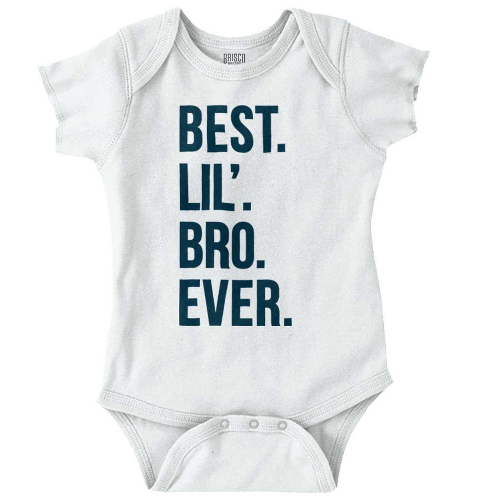 Best Lil' Bro Ever Romper Bodysuit-Direct To Garment Print-Brisco Baby