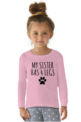 Sister has 4 legs Solid Baby Pajama Top-Direct To Garment Print-Brisco Baby