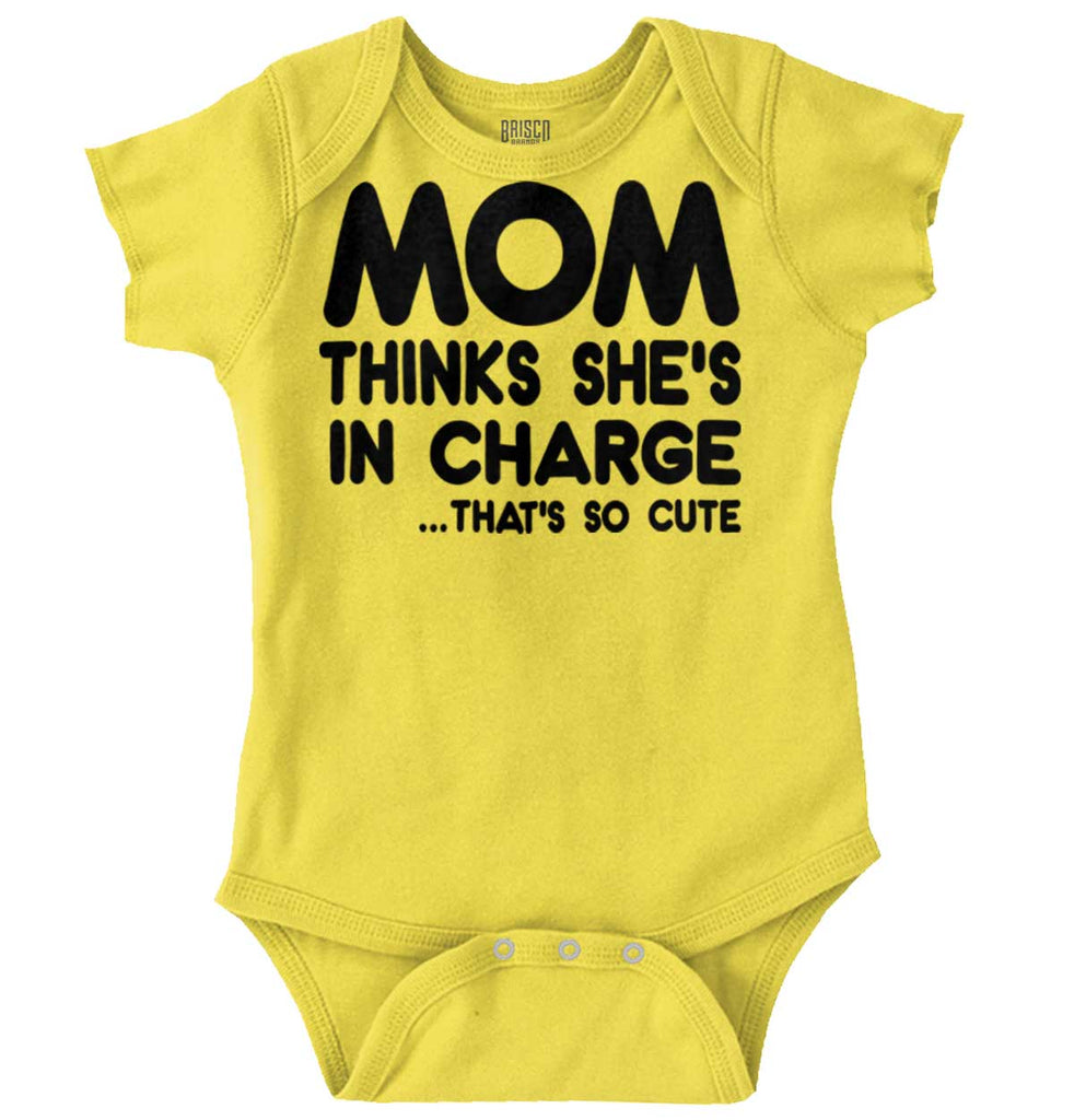 In Charge Romper Bodysuit-Direct To Garment Print-Brisco Baby