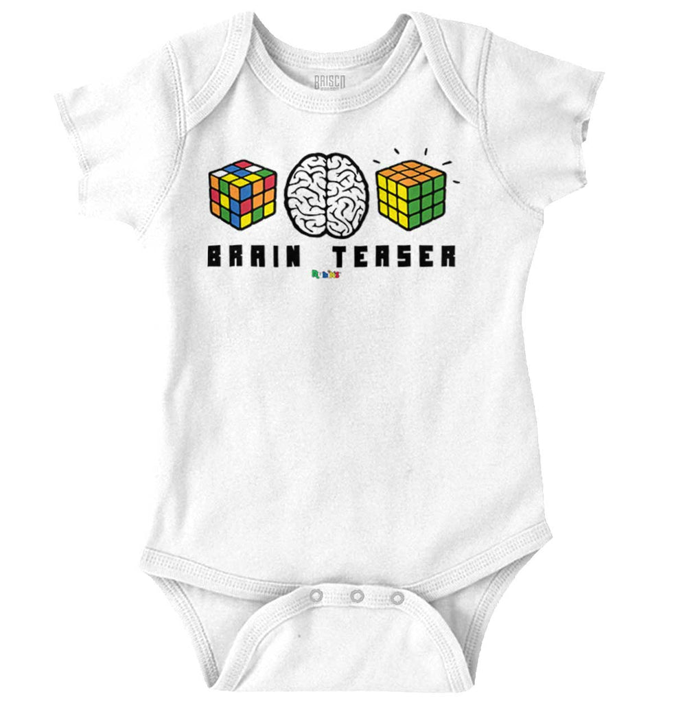 Brain Teaser Romper Bodysuit-Direct To Garment Print-Brisco Baby