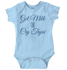 Get Milk Romper Bodysuit-Direct To Garment Print-Brisco Baby