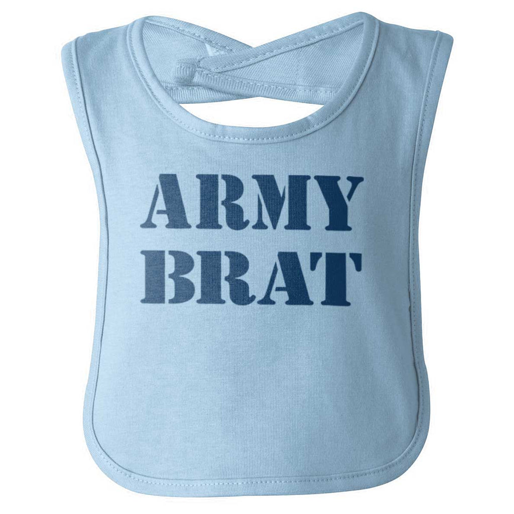 Army Brat Infant Baby Bib-Direct To Garment Print-Brisco Baby