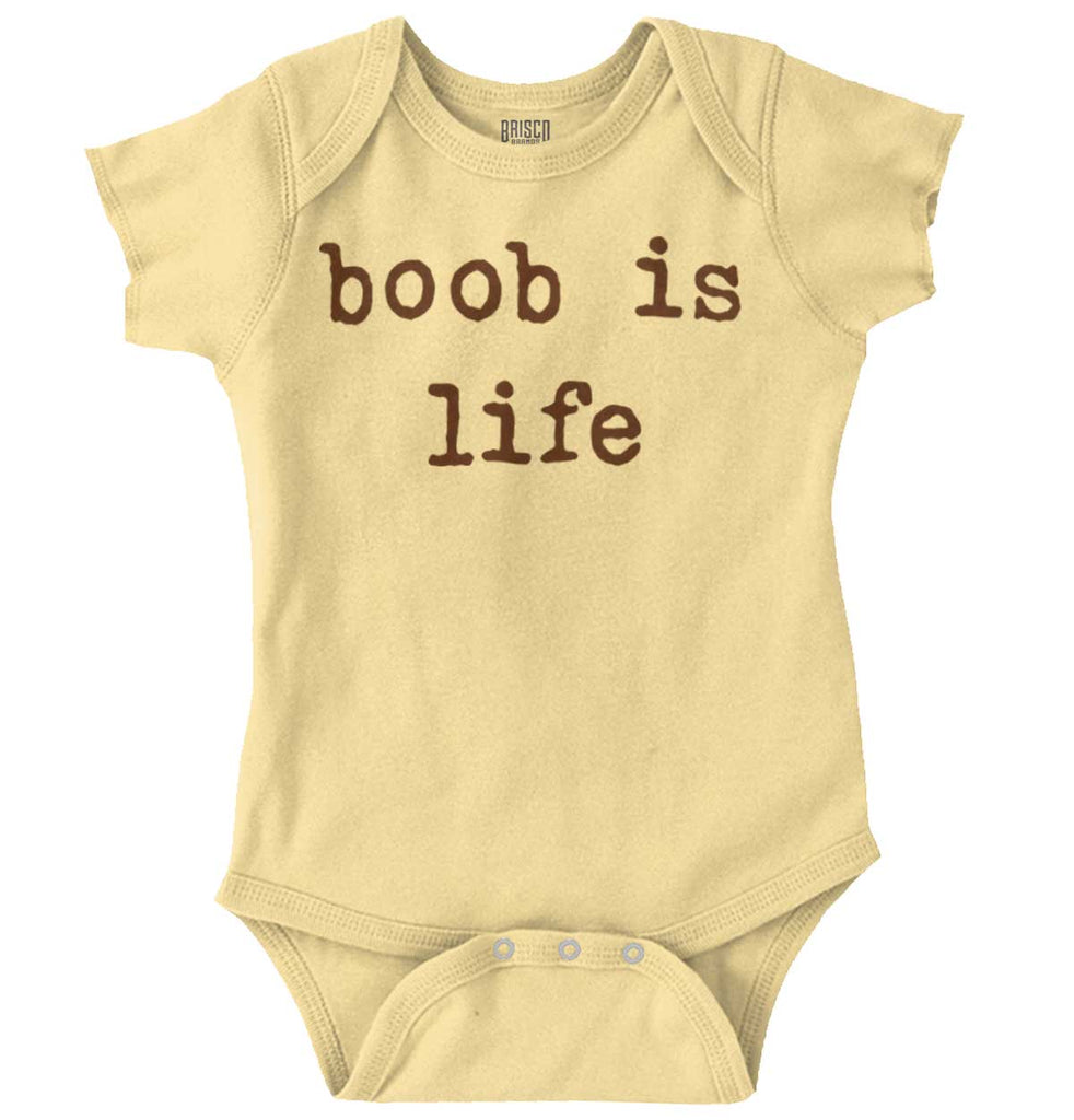 Boob Is Life Romper Bodysuit-Direct To Garment Print-Brisco Baby