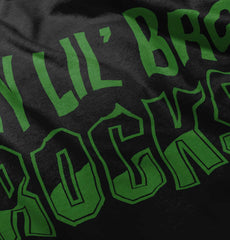 My Lil' Bro Rocks Romper Bodysuit-Direct To Garment Print-Brisco Baby