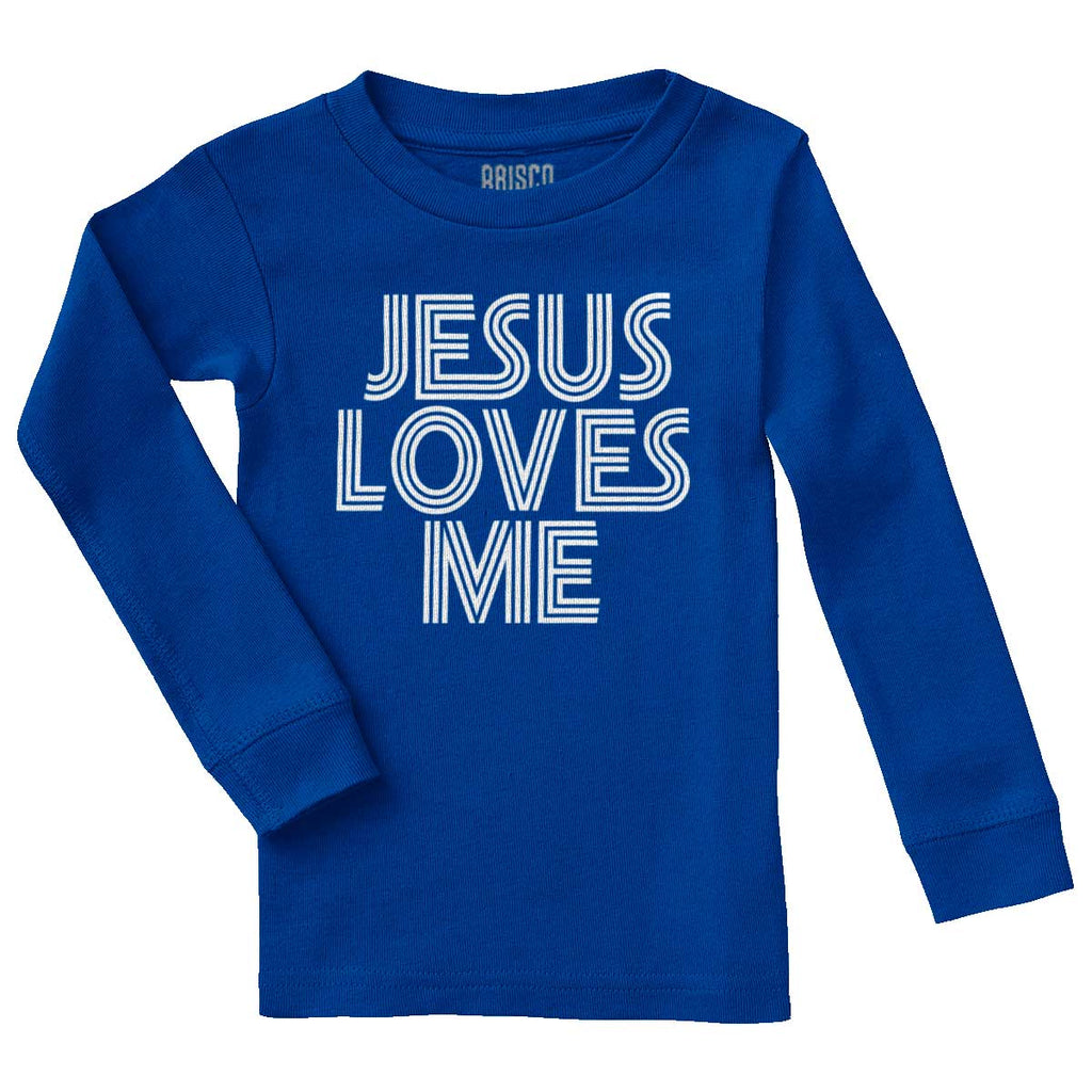 Christ Loves Me Solid Baby Pajama Top-Direct To Garment Print-Brisco Baby