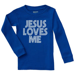 Christ Loves Me Solid Baby Pajama Top-Direct To Garment Print-Brisco Baby