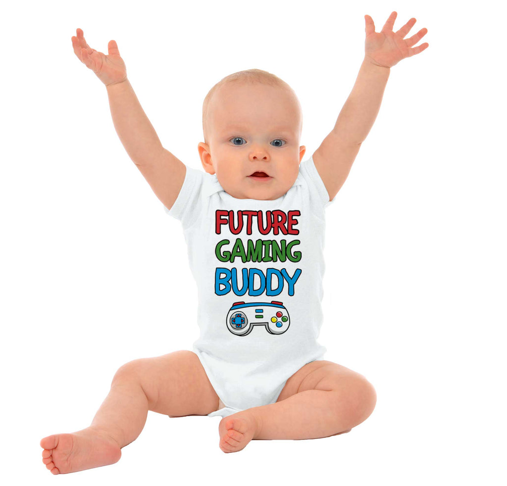 Gaming Buddy Romper Bodysuit-Direct To Garment Print-Brisco Baby