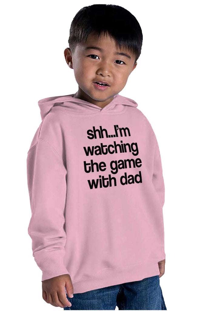 Watching the Game Toddler Pullover Hoodie-Direct To Garment Print-Brisco Baby