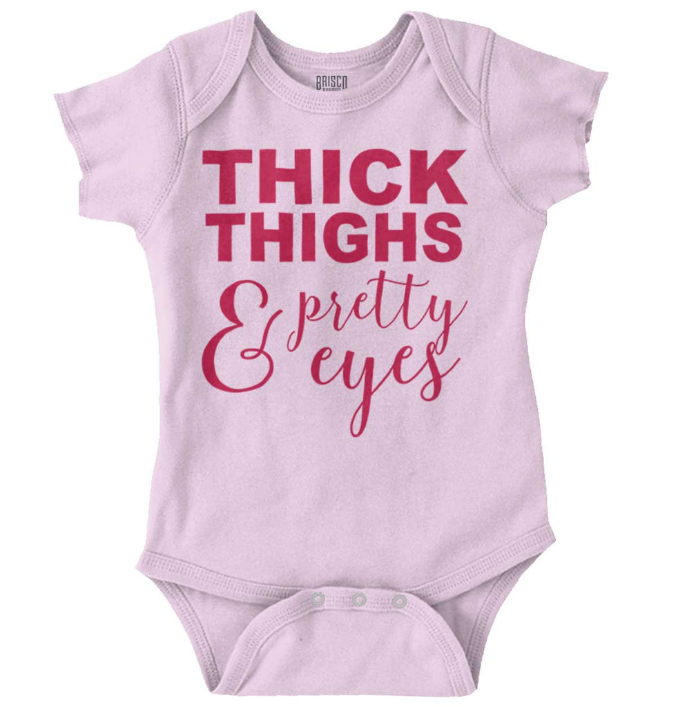 Thick Thighs Romper Bodysuit-Direct To Garment Print-Brisco Baby