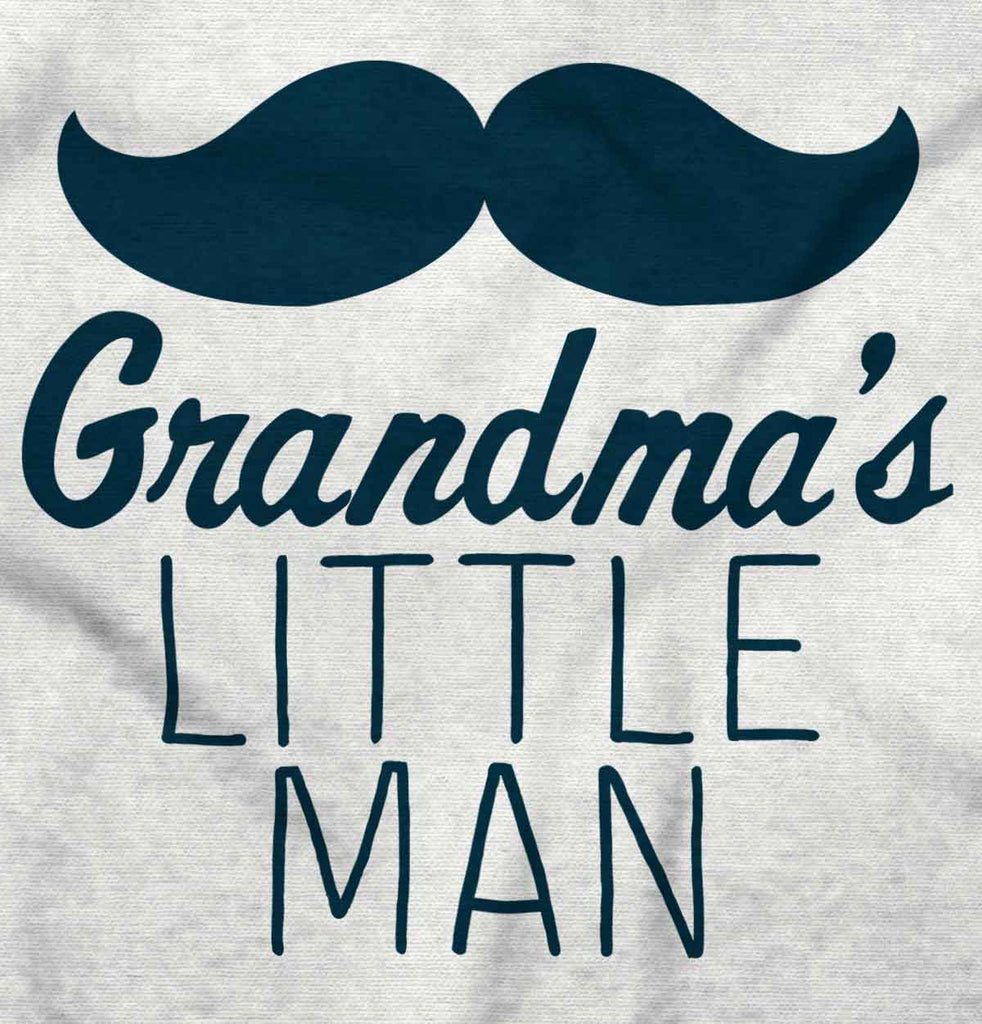 Grandma's Little Man Infant Baby Bib-Direct To Garment Print-Brisco Baby