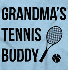 Grandma's Tennis Buddy Romper Bodysuit-Direct To Garment Print-Brisco Baby