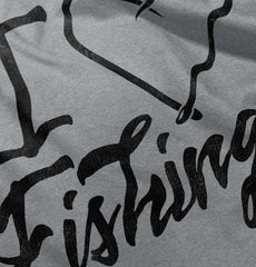 I Love Fishing Football Bodysuit-Direct To Garment Print-Brisco Baby