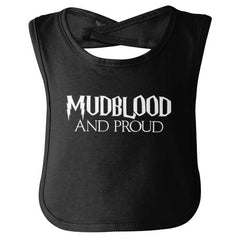 Mudblood And Proud Infant Baby Bib-Direct To Garment Print-Brisco Baby