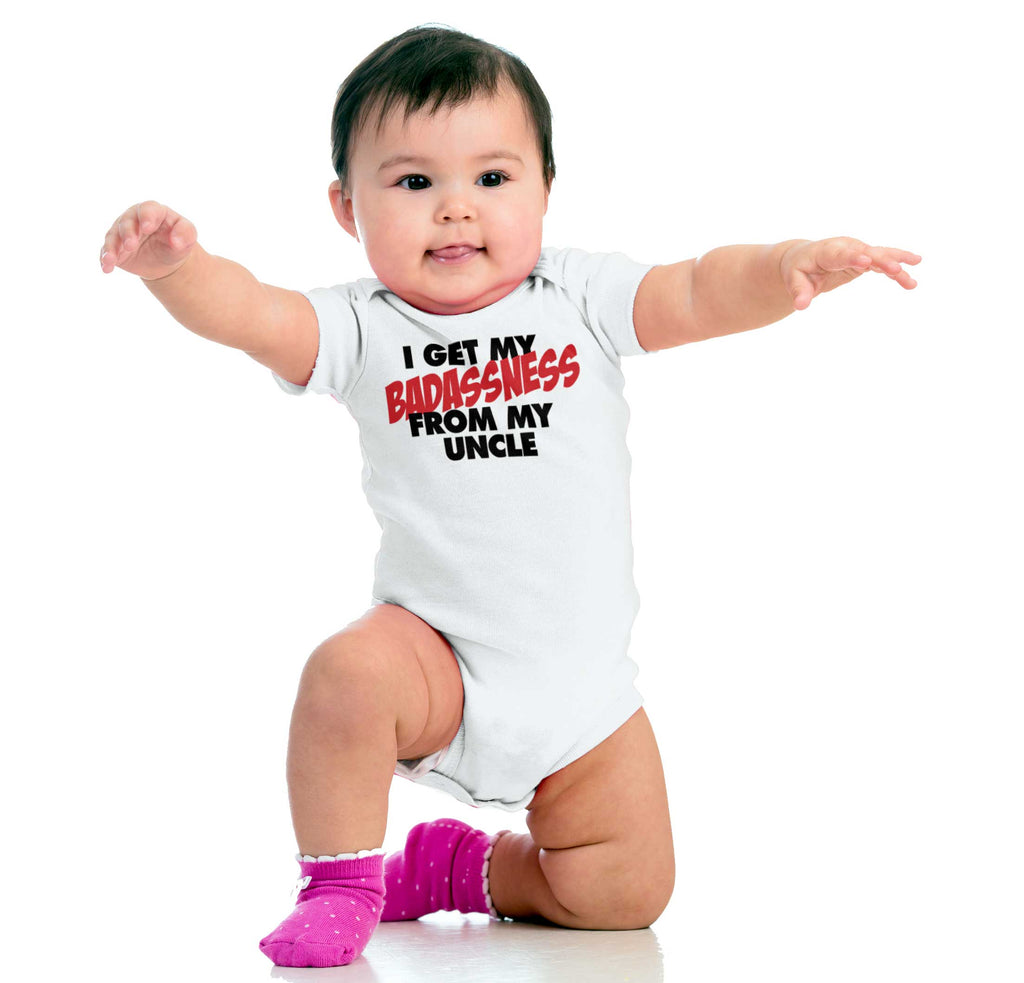Badass Uncle Romper Bodysuit-Direct To Garment Print-Brisco Baby