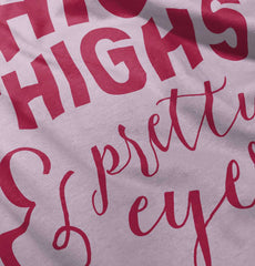 Thick Thighs Infant Baby Bib-Direct To Garment Print-Brisco Baby