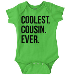 Coolest Cousin Ever Romper Bodysuit-Direct To Garment Print-Brisco Baby
