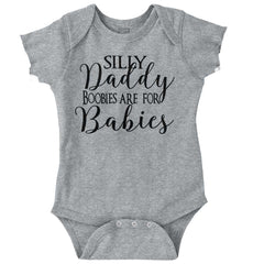 Boobies For Babies Romper Bodysuit-Direct To Garment Print-Brisco Baby
