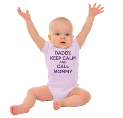 Call Mommy Romper Bodysuit-Direct To Garment Print-Brisco Baby
