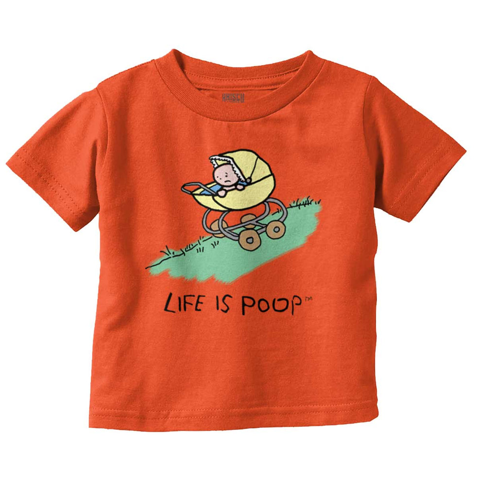 Downhill Stroller Infant Toddler T Shirt-Direct To Garment Print-Brisco Baby