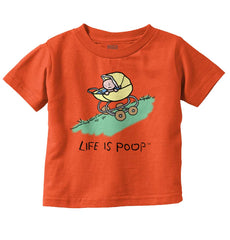 Downhill Stroller Infant Toddler T Shirt-Direct To Garment Print-Brisco Baby