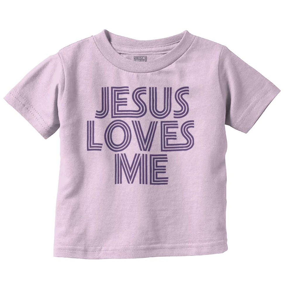 Christ Loves Me Infant Toddler T Shirt-Direct To Garment Print-Brisco Baby
