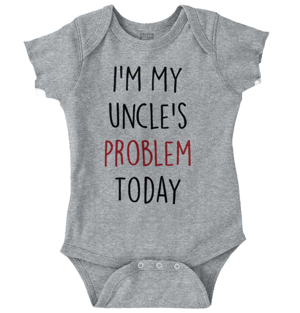 My Uncle's Problem Today Romper Bodysuit-Direct To Garment Print-Brisco Baby
