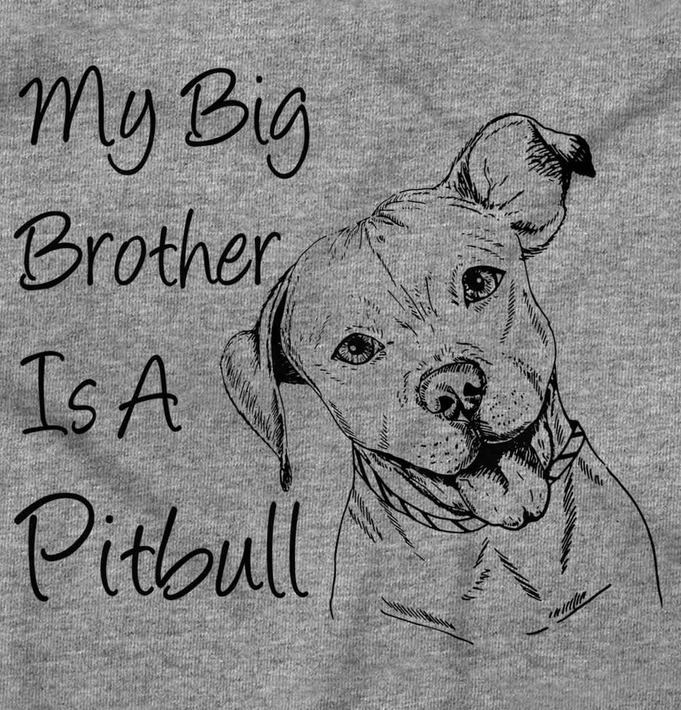 Brother is a Pitbull Romper Bodysuit-Direct To Garment Print-Brisco Baby