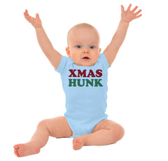 Xmas Hunk Romper Bodysuit-Direct To Garment Print-Brisco Baby