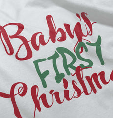 Baby's First Christmas Infant Toddler T Shirt-Direct To Garment Print-Brisco Baby