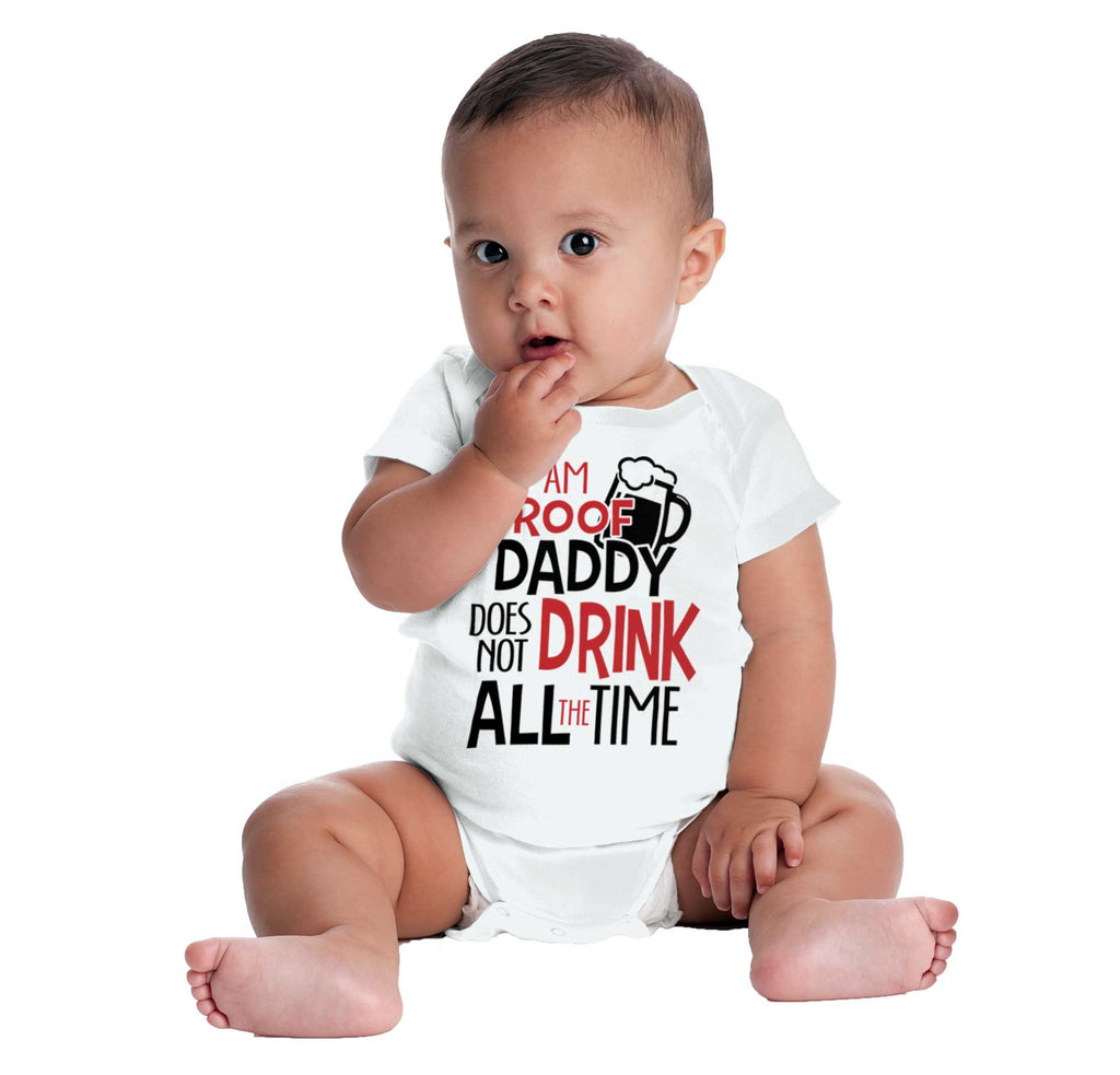 Drinking Dad Romper Bodysuit-Direct To Garment Print-Brisco Baby