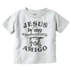 Amigo Jesus Infant Toddler T Shirt-Direct To Garment Print-Brisco Baby