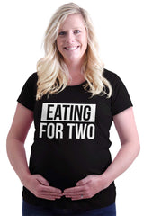 Eating For Two Maternity T-Shirt-Direct To Garment Print-Brisco Baby