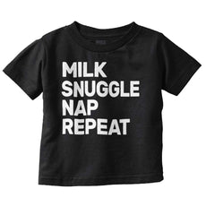 Milk Snuggle Nap Infant Toddler T Shirt-Direct To Garment Print-Brisco Baby