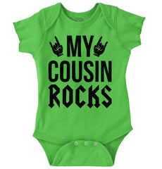 My Cousin Rocks Romper Bodysuit-Direct To Garment Print-Brisco Baby