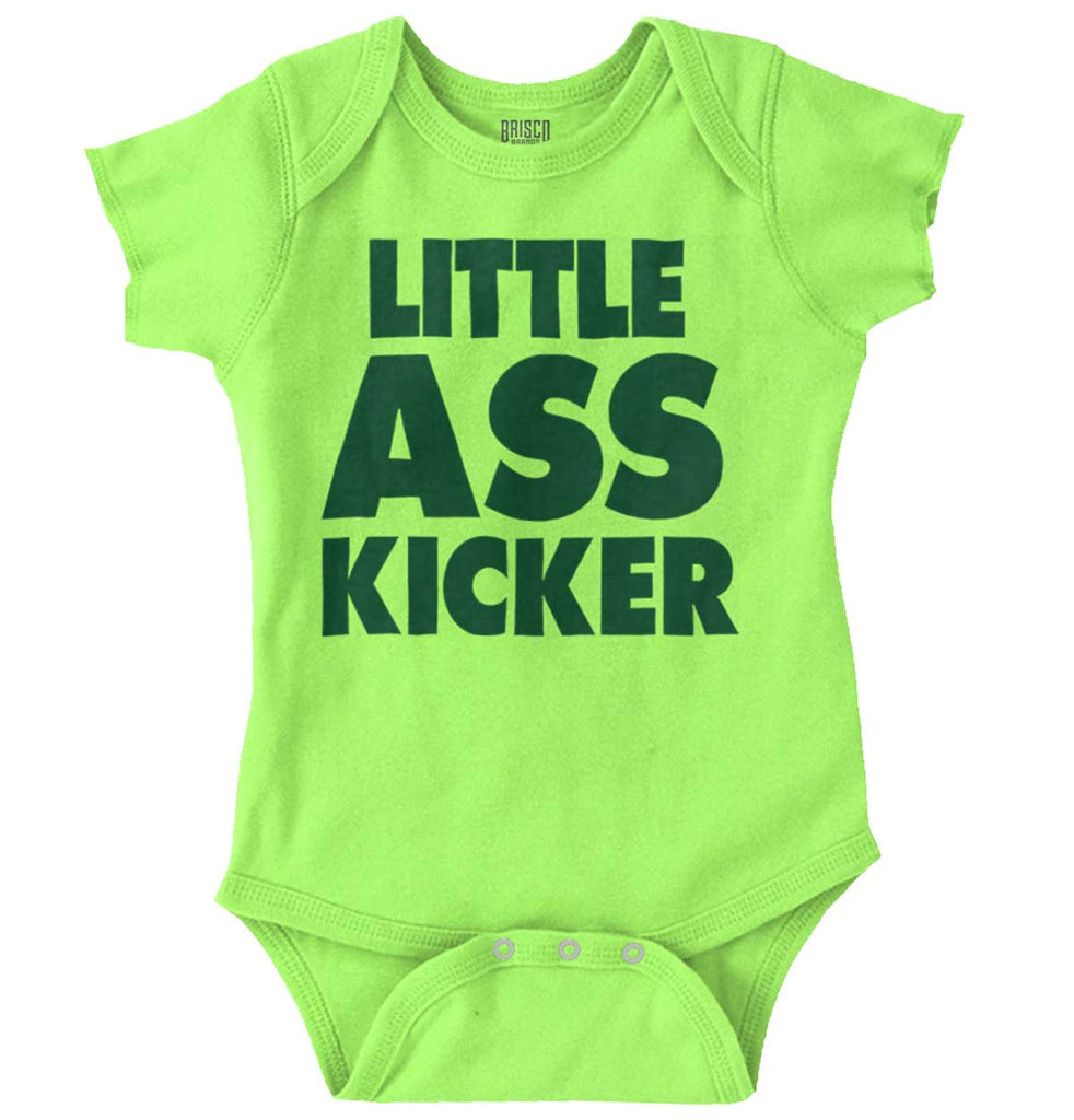 Little Ass Kicker Romper Bodysuit-Direct To Garment Print-Brisco Baby