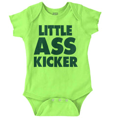 Little Ass Kicker Romper Bodysuit-Direct To Garment Print-Brisco Baby