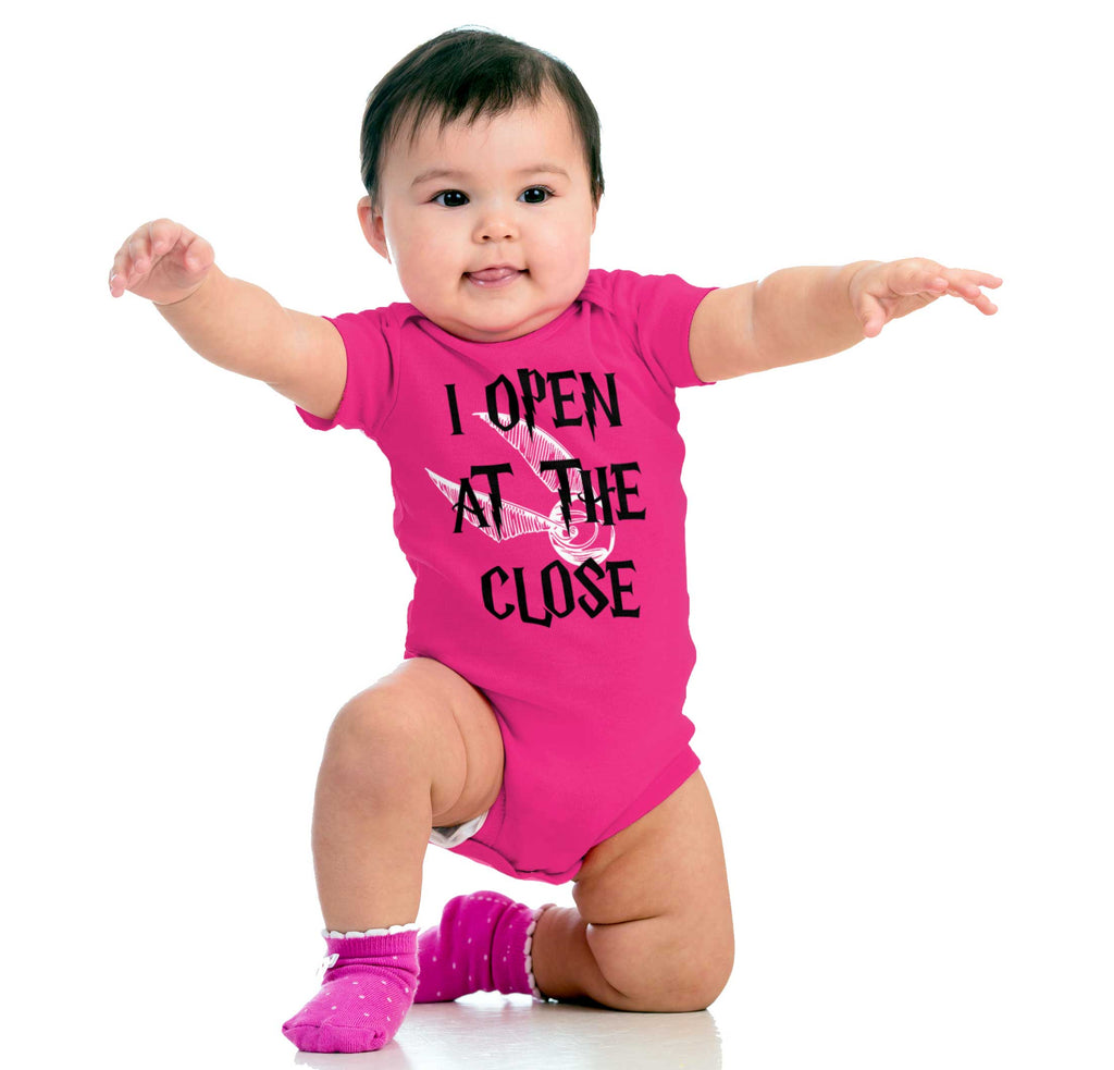 Open At The Close Romper Bodysuit-Direct To Garment Print-Brisco Baby