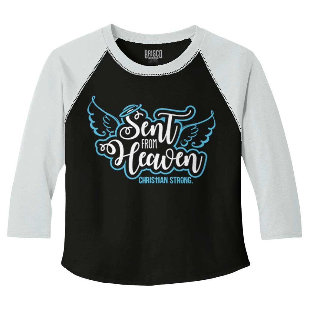 Sent From Heaven Toddler Baseball-Direct To Garment Print-Brisco Baby