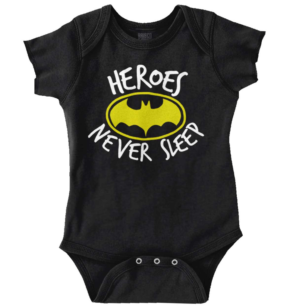 Heroes Never Sleep Romper Bodysuit-Direct To Garment Print-Brisco Baby