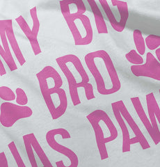 Big Bro Has Paws Toddler Ruffle Bottom Tee-Direct To Garment Print-Brisco Baby