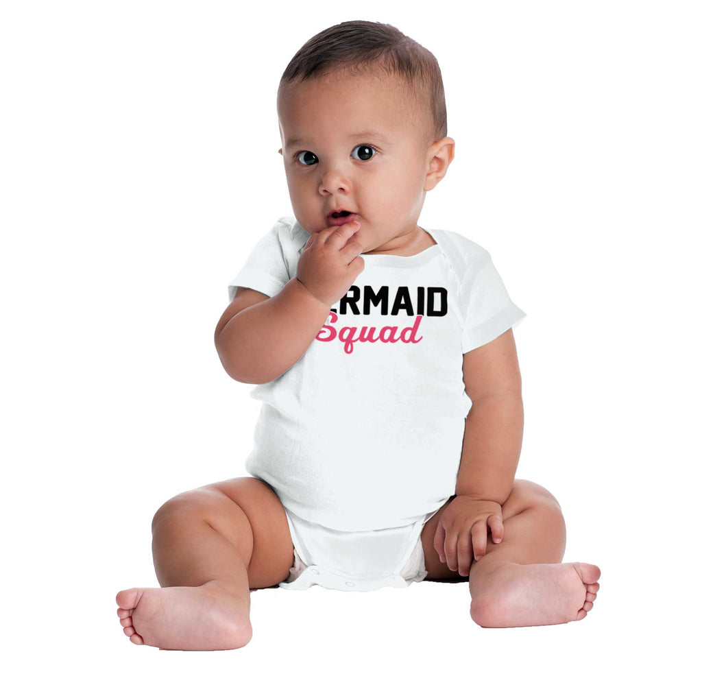 Mermaid Squad Romper Bodysuit-Direct To Garment Print-Brisco Baby
