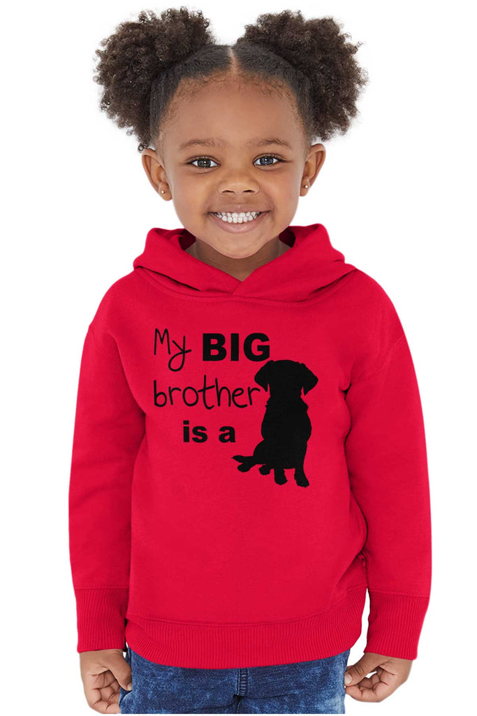 Brother is a Dog Toddler Pullover Hoodie-Direct To Garment Print-Brisco Baby