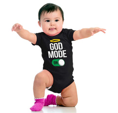 God Mode On Romper Bodysuit-Direct To Garment Print-Brisco Baby